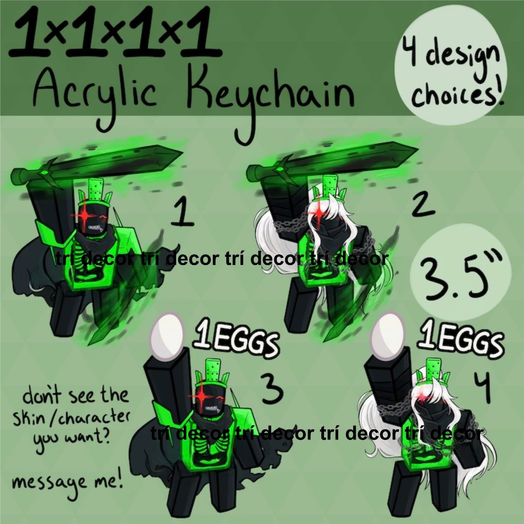 Forsaken Móc chìa khóa Acrylic 1x1x1x1 3,5 inch