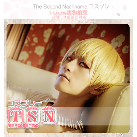 Second Fate / stay night / Zero Gilgamesh Gold Sparkling Blonde COS Wig 356