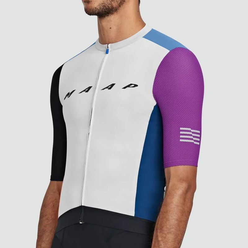 Powerband MAAP Nam Xe Đạp Đi Xe Đạp Jersey Aero Race Xe Đạp Quần Áo Top