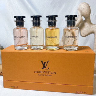Bộ nước hoa Louis Vuitton dành cho cặp đôi Unisex Cặp đôi hoa và trái cây cao cấp Hộp quà tặng hương thơm 30ml * 4