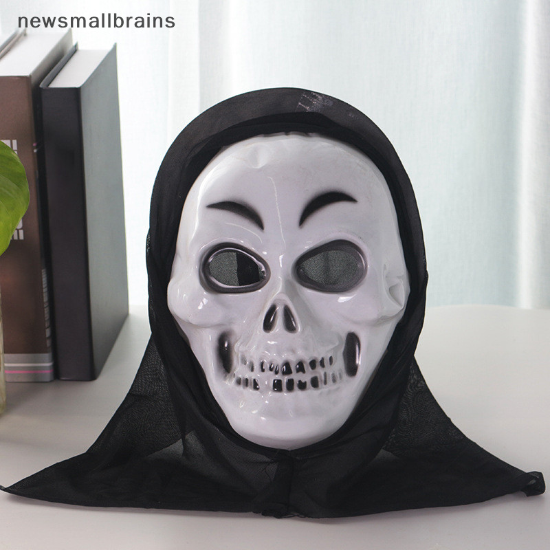 Newsmallbrains Halloween Kinh Dị Quỷ Nửa Mặt nạ Cosplay Mặt nạ Halloween Biểu Diễn Trang Phục Đạo Cụ NSB