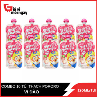 Combo 10 túi nước thạch pororo vị đào 120ml