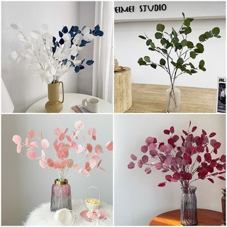 Nhiều Màu Sắc Nhân Tạo Lá Táo Lá Giả Bạch Đàn Lá Xanh Chụp Ảnh Chống Đỡ Trang Trí Nhà Để Bàn Trang Trí