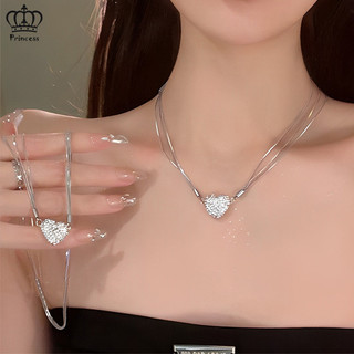 Vòng Cổ Trái Tim Nam Châm Cho Nữ Thời Trang Zircon Dây Xích Choker Phụ Kiện Trang Sức Quà Tặng