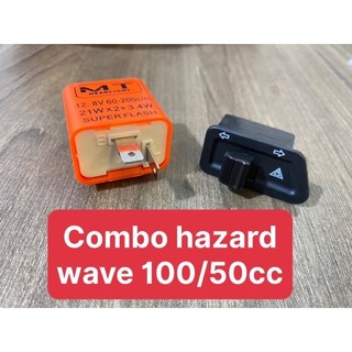 Công tắc hazard wave 110cc/100cc/50cc gắn zin nháy nhanh tít mù