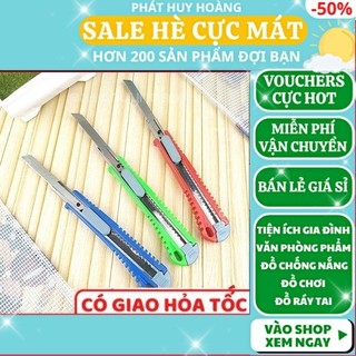 Dao rọc giấy loại vừa 9mm cực tốt , an toàn và chất lượng cao HJ-18