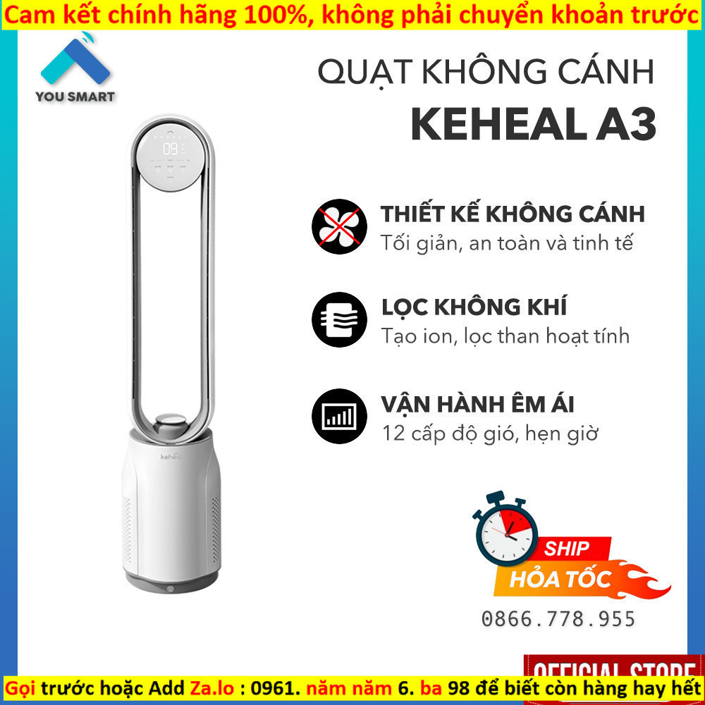 Kho [Hoả Tốc] Quạt Không Cánh Tạo Ion Cao Cấp Xiaomi Youpin KEHEAL A3