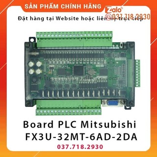 Board plc mitsubishi fx3u-32mt-6ad-2da bộ điều khiển lập trình plc mitsubishi - board plc mitsubishi - plc fx3u-32mt