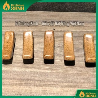 Gác đũa men nâu gốm mộc mạc bát tràng, gốm sứ bát tràng - gốm sứ bát tràng xanh