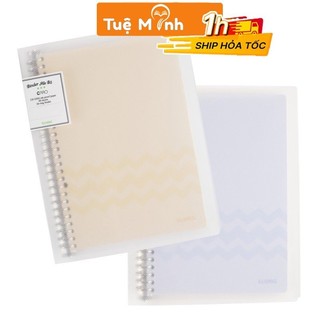  Sổ còng nhựa Klong B5 40 tờ - 80 trang Caro Dot  Kẻ ngang kèm 5 tờ tab phân trang VPPTUEMINH binder thay giấy 