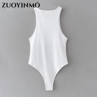 ZUOYINMO bodysuit áo hở lưng áo liền quần Thoải mái độc đáo tráng lệ nhí nhảnh WCS24414UO 19Z240511