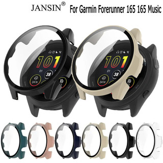 Jansin Ốp Bảo Vệ Bằng pc Cứng + Kính Cường Lực Dành Cho Đồng Hồ Thông Minh Garmin Forerunner 165 165 Music