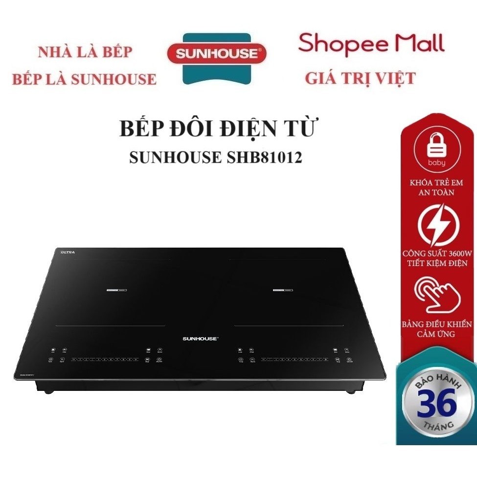 BẾP ĐÔI ĐIỆN TỪ SUNHOUSE SHB81012