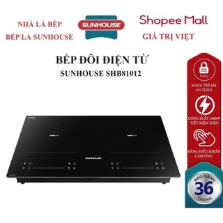 Bếp đôi điện từ sunhouse shb81012