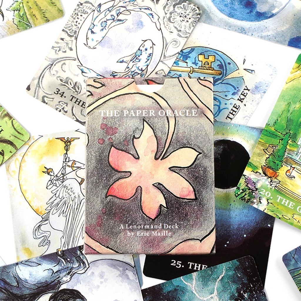 Giấy Oracle Lenormand Bộ bài Tarot Bộ bài Phù thủy Tarot Bói toán tình cảm Số phận Trò chơi Bộ bài b