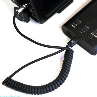 Wonderpakea3 bmpcc 4k 2 pin sang usb c type-c pd kích hoạt cuộn dây cáp nguồn cho blackmagic pocket cinema camera 4k mùa xuân