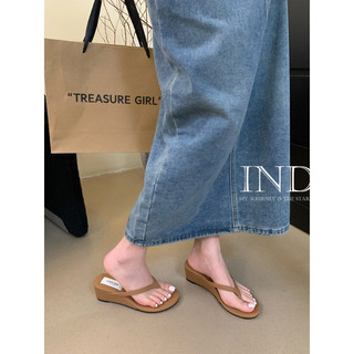 INDIE dép đế cao dép sandal nữ dép quai ngang Đa dụng Sang trọng Cổ điển Điệu đà FPD2450NJD 20Z240515