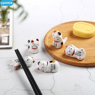 Đũa giá đỡ gốm thìa đũa giá đỡ hoạt hình rau đũa còn lại hộ gia đình dụng cụ cyn