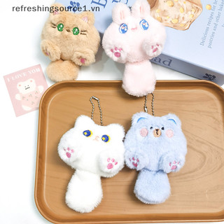 {Rere} Móc khóa mèo đuôi dài dễ thương Đồ chơi búp bê sang trọng Hoạt hình Mèo con Thú nhồi bông mềm Móc khóa Ba lô Ch Túi Quà tặng trang trí mặt dây chuyền {RE.vn}