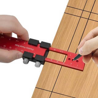 Dụng cụ chế biến gỗ Thước định vị Thước đo thước đo với nút trượt kim loại T-Track cho chế biến gỗ