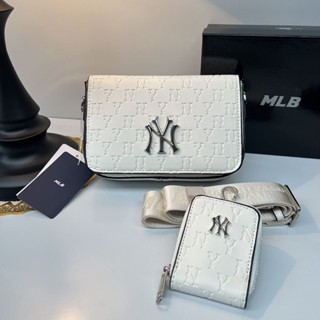 ✅SALE ĐẬM-Túi MLB 2 CHI TIẾT chữ NY dáng vuông đen , trắng  dây đeo bản to size 20 thời trang trẻ 2024