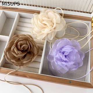 MISUPS Dây đeo cổ Choker kiểu Pháp, Phụ kiện dây chuyền cổ áo Dây đeo cổ Choker kiểu Pháp, Dây đeo cổ có thể điều chỉnh Phụ kiện dây chuyền cổ Y2K