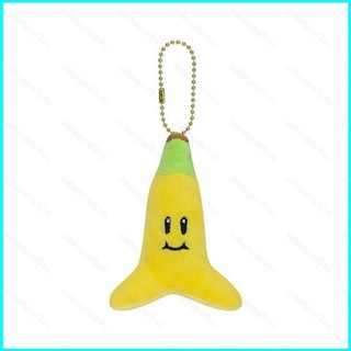 [Yb3] Quà tặng búp bê sang trọng Super Mario Kart Banana Peel cho bé gái Túi đựng đồ chơi nhồi bông cho trẻ em Móc khóa búp bê