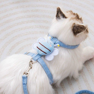 Bộ dây nịt & dây xích chó mèo có thể điều chỉnh dễ thương