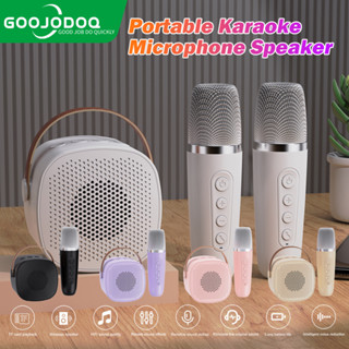 Loa Bluetooth Karaoke Mini Không Dây GOOJODOQ Có Micrô Di Động 3D Stereo Tiệc Gia Đình KTV
