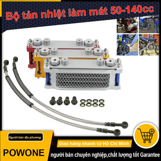 POWONE Motocross nhôm dầu làm mát hệ thống tản nhiệt xe máy dầu làm mát tản nhiệt cho 50-140cc Universal tản nhiệt