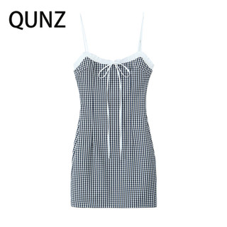 Đầm gợi cảm nối đen trắng thời trang Qunz 2300