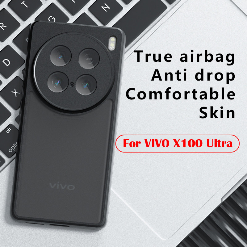 Dành cho VIVO X100 X100s Pro, X100 Ultra Case ELVEV Túi khí chống rơi PC cứng + TPU Vỏ điện thoại da