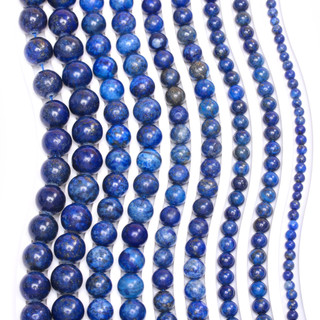 40 / 30 / 20 / 20 / 15 Chiếc 4 / 6 / 8 / 10 / 12 Mm Lapis Lazuli Tròn Hạt Đá Tự Nhiên DIY Vòng Tay Bông Tai Handmade Đính Hạt Chất Liệu