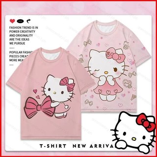 Ys Sanrio Hellokitty Cosplay vải 3D mùa hè Áo thun ngắn tay Anime