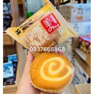 10 chiếc bánh bông lan trứng phomai vân tròn sốt kem bơ