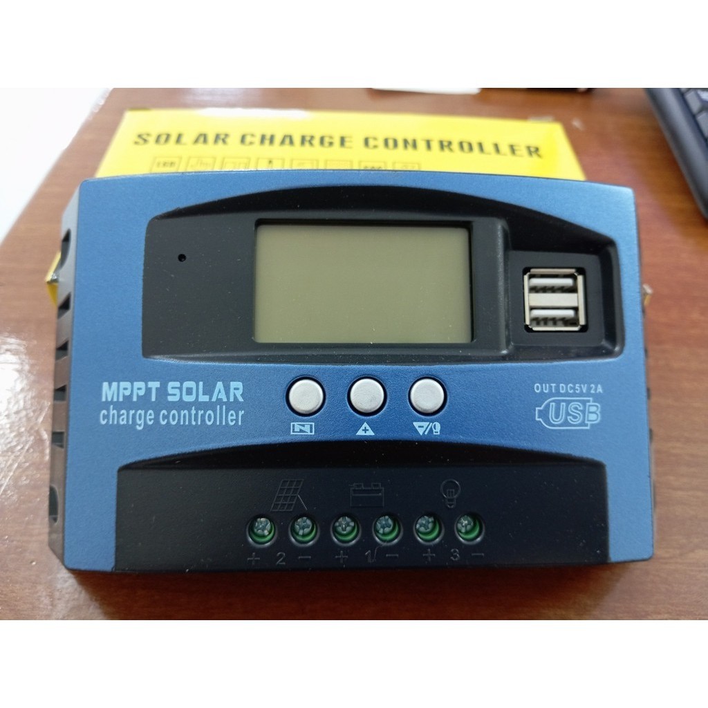 Bộ sạc pin mặt trời MPPT 60A - Sạc pin năng lượng mặt trời MPPT 60A 12V/24V -MÀU XANH 60A-2145310