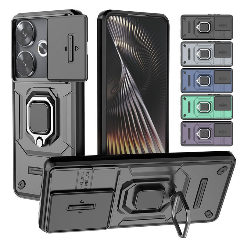 Dành Cho Xiaomi Redmi Turbo 3 Ốp Lưng Trượt Camera Len Ốp Lưng Điện Thoại Xiaomi Poco F6 Redmi Turbo