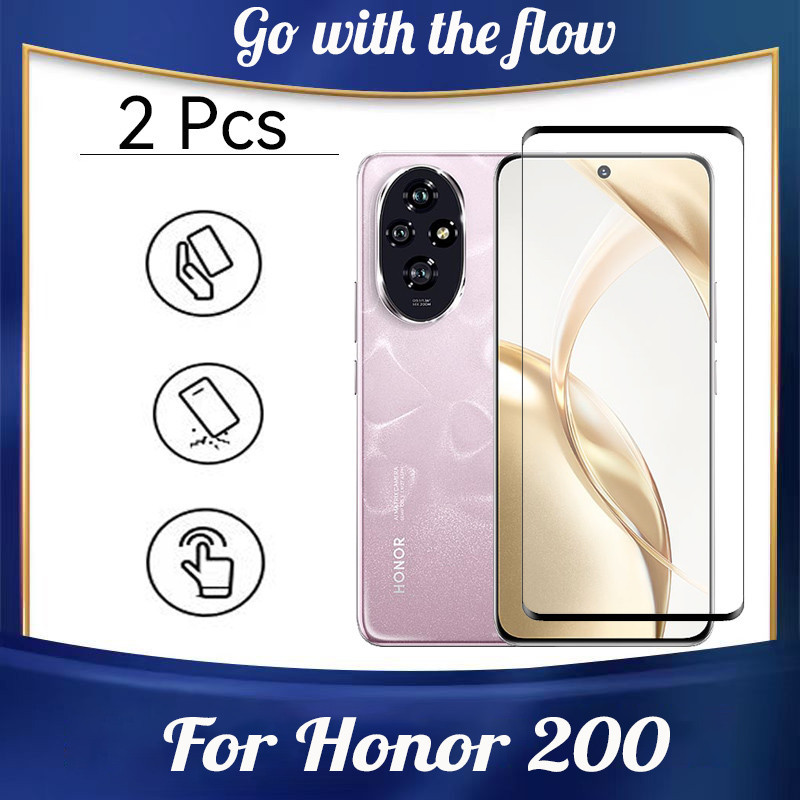 Honor 200 5G 2 Chiếc Kính Cường Lực Bảo Vệ Màn Hình Cho Honor 200 Pro 90 Lite 70 5G 5G Kính Chống Va Đập Bảo Vệ Phim