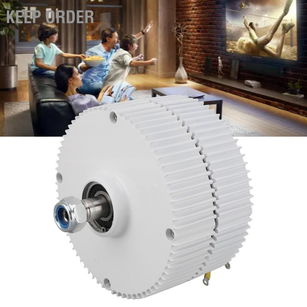 Keep order Động cơ đồng bộ nam châm vĩnh cửu Máy phát điện xoay chiều 3 pha trục kép 12V cho tuabin gió dọc hoặc ngang