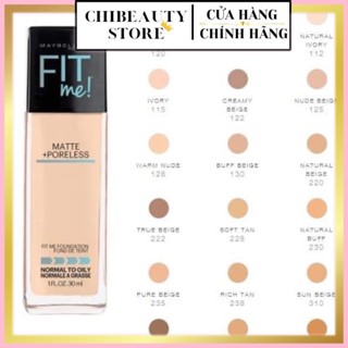 Kem Nền Mịn Nhẹ Kiềm Dầu Chống Nắng Maybeline Fit Me MATTE + PROELESS