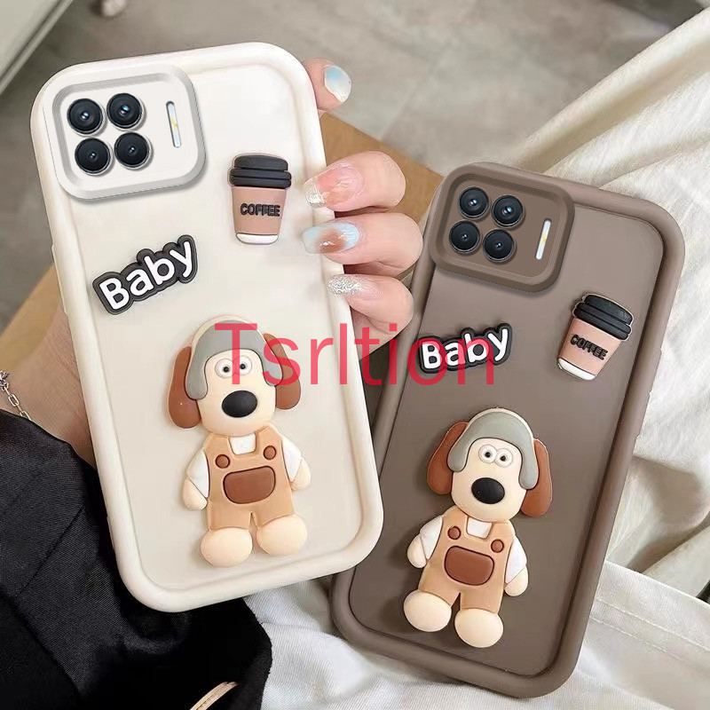 ốp lưng oppo a93 Ốp điện thoại 3D Headmaster Dog cho ốp lưng oppo a93 dễ thương