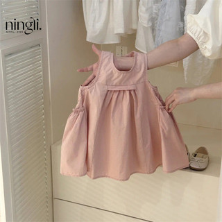 Váy Sát Nách Eo Chun Màu Hồng Cho Bé Gái 1 2 3 4 5 Tuổi MINTSCLOSET Quảng Châu - GV0183