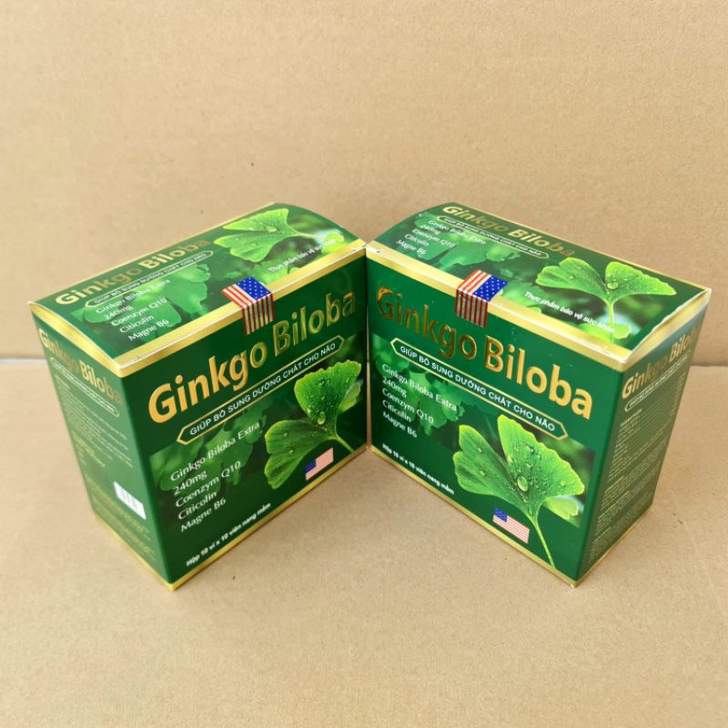 {Chính hãng} Hoạt huyết dưỡng não Ginkgo Biloba 240mg dưỡng chất cho não; tăng cường tuần hoàn máu não _ Hộp 100 viên .