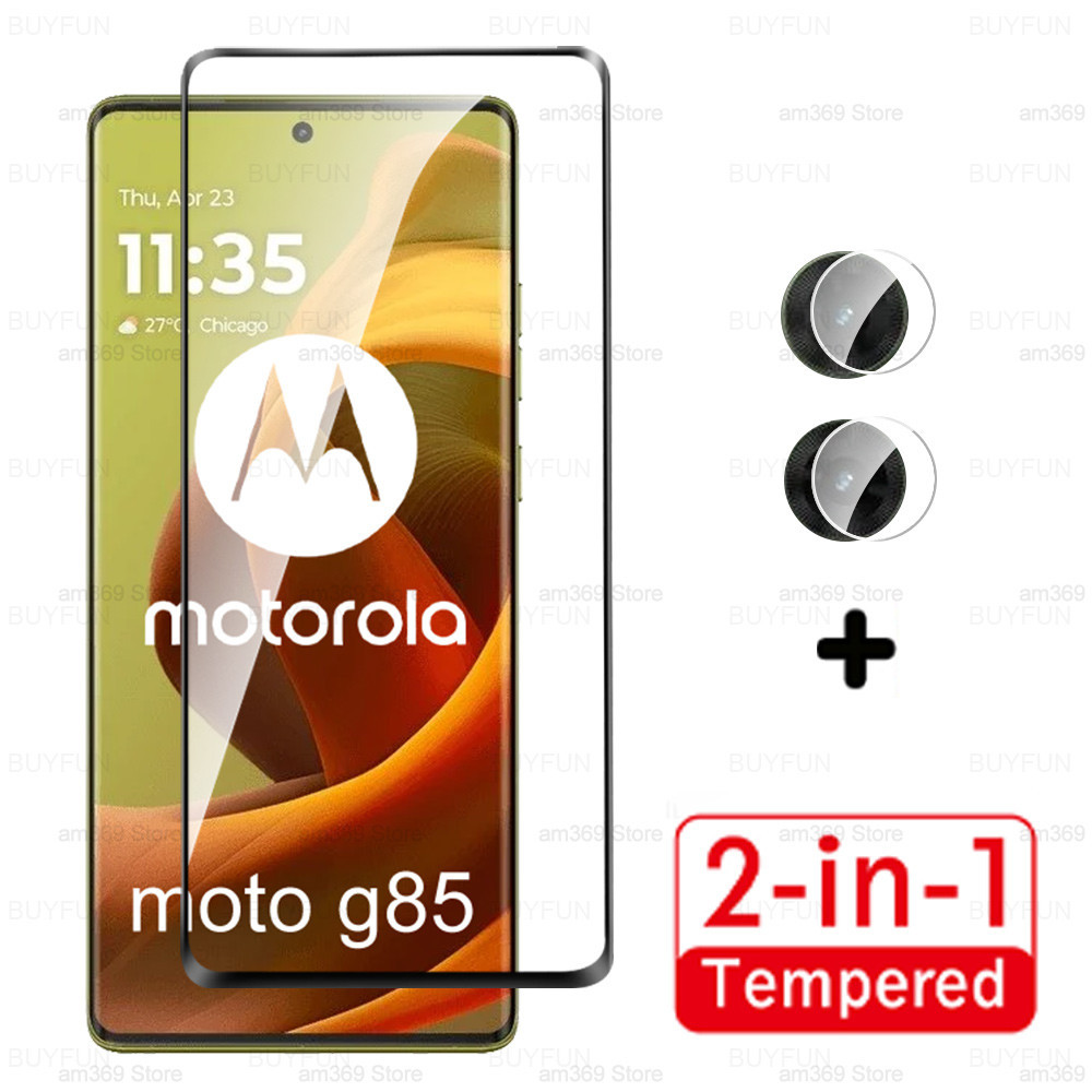 Kính cường lực cong 2in1 cho Motorola Moto G85 2024 6.67 inch Bảo vệ màn hình Moto Rola MotoG85 G 85