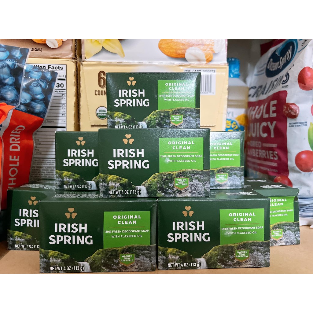 Xà Phòng Xà Bông Tắm Irish Spring Mỹ 113g Thơm Sạch, Mịn Da chính hãng