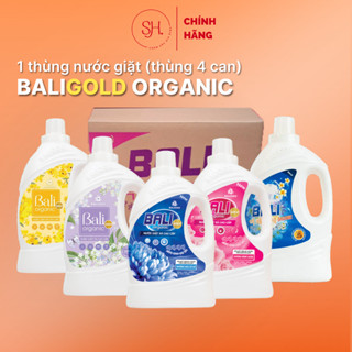 1 Thùng Nước Giặt Xả Bali Gold Organic 3.2 Lít (4 can) Hương Thơm Dịu Nhẹ, Đậm Đặc, Lưu Hương Lâu
