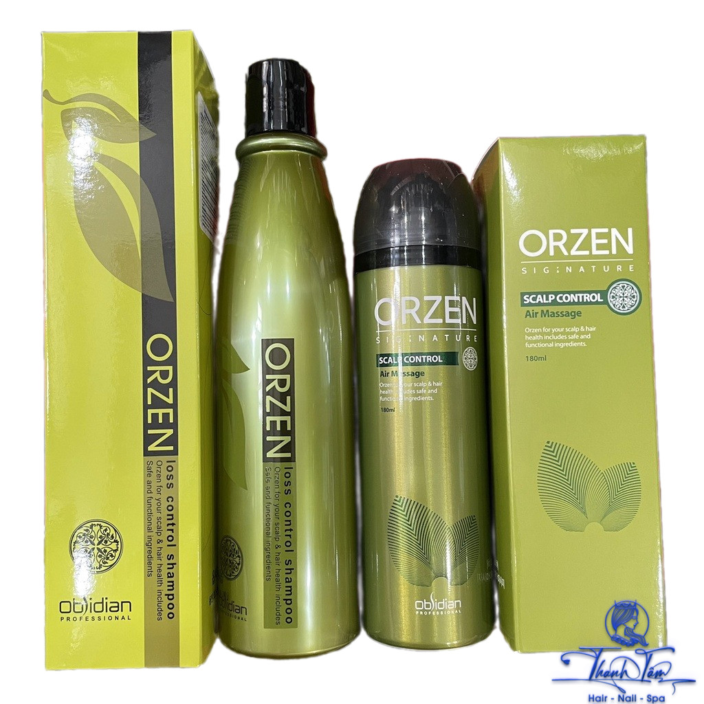 [ NK ] Combo dầu gội và massage kích thích mọc tóc Orzen Obsidian