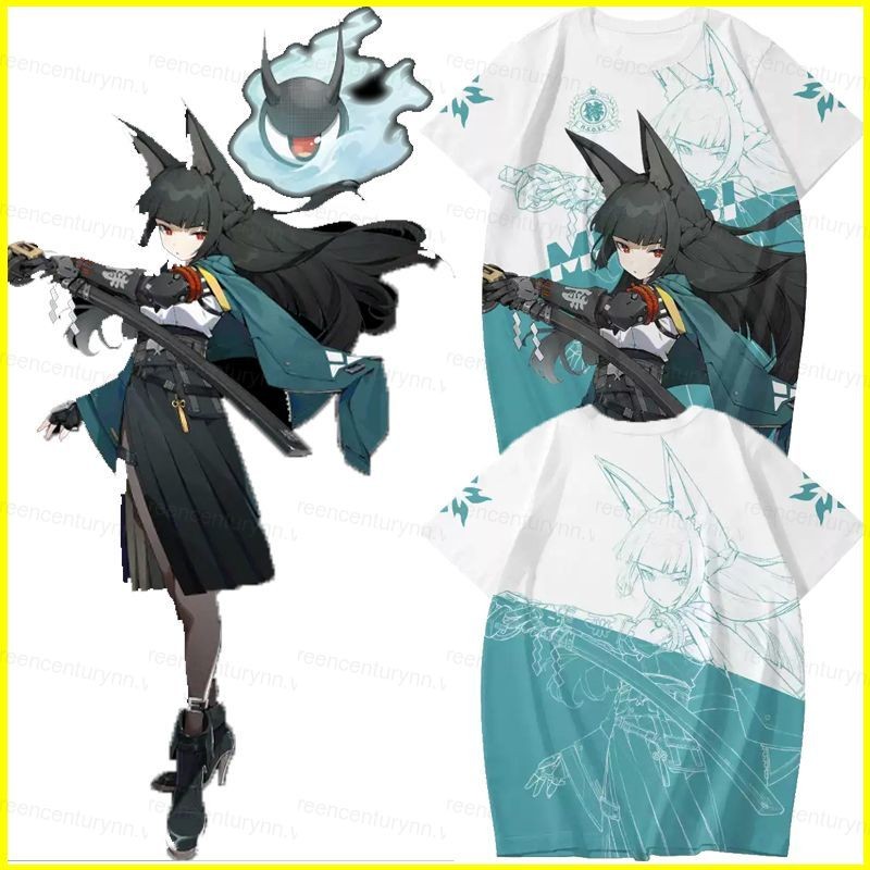 Gn zzz Zenless Zone Zero Hoshimi Miyabi Cosplay vải Full Graphic Áo thun Anime tay ngắn hàng đầu NG