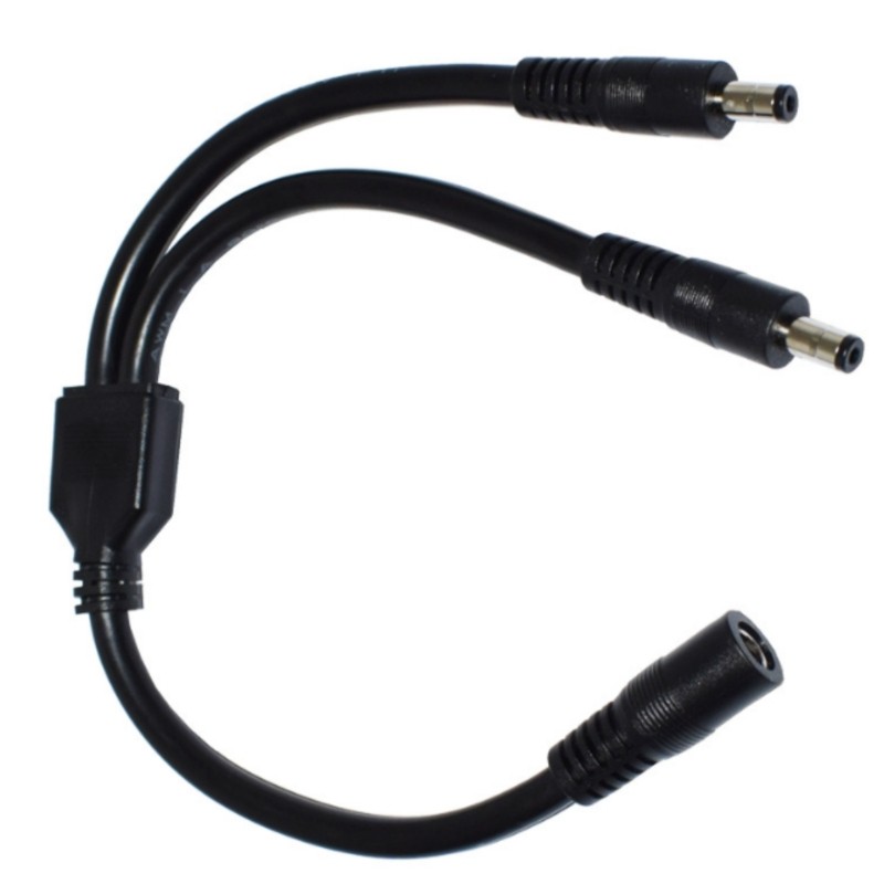 TO 30cm Dài DC5521 Dây Nối Dài 5 5x2 1mm Nữ Đến 2xMale Kết Nối Cáp Chia Cho Giám Sát Camera Router