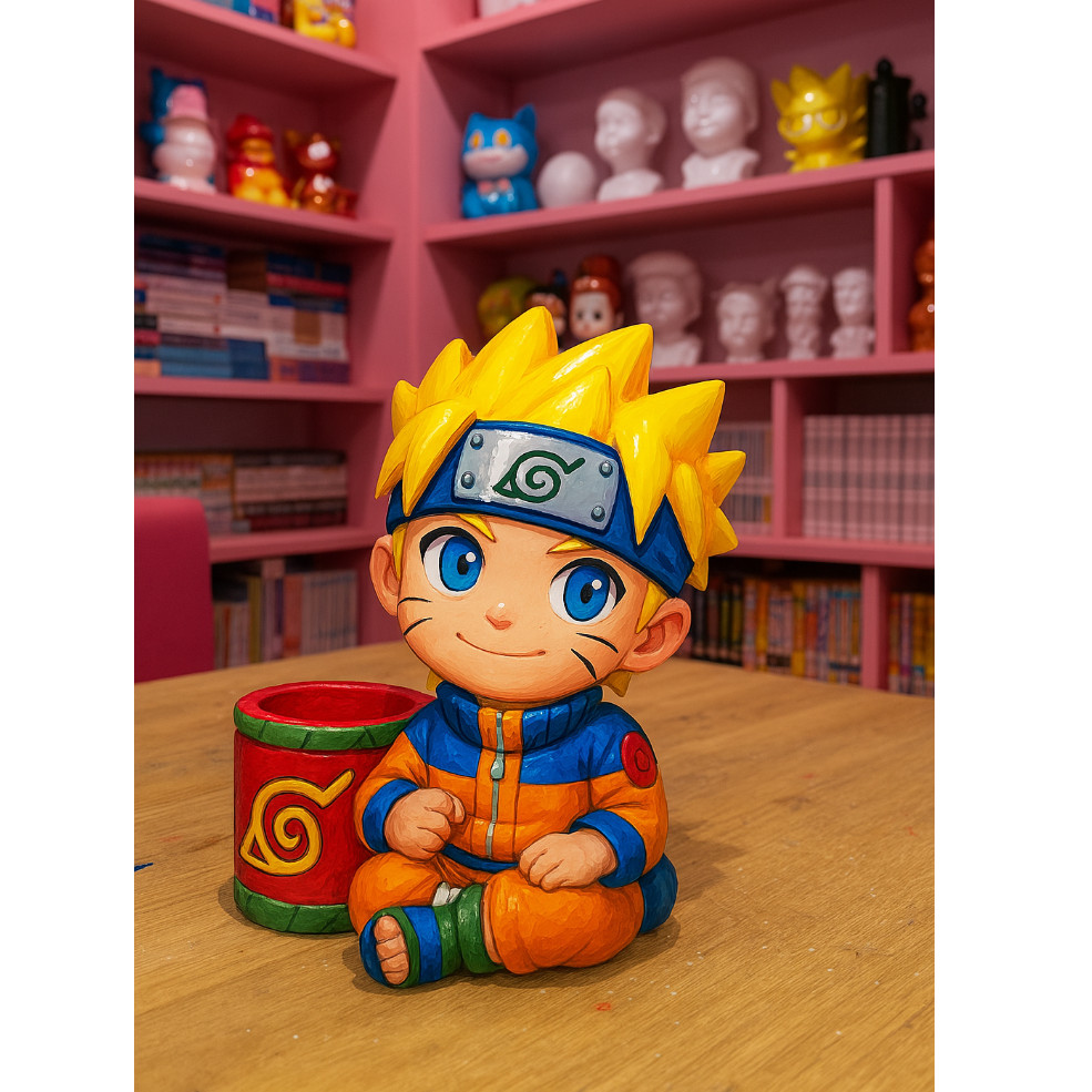 TƯỢNG THẠCH CAO TÔ MÀU CAO CẤP TƯỢNG NARUTO KAKASHI SIZE TO TẶNG KÈM  VỈ 6 MÀU VÀ 2 BÚT